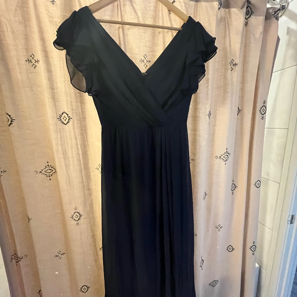 Deep blue Dessy bridesmaid dress, size 8